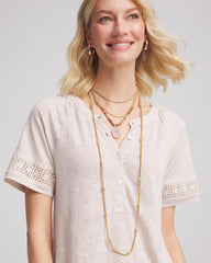 Chico's For Sale Gold Long Goldtone Seed Bead Necklace
