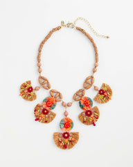 Chico's Outlet Multi Tropical Floral Bib Necklace