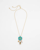 Chico's On Sale Multi Adjustable Flower Charm Pendant Necklace