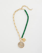 Chico's Online Green Short Clover Pendant Necklace