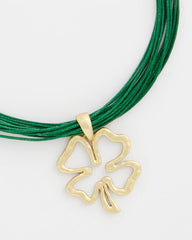 Chico's Discount Green Clover Pendant Necklace