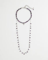 Chico's Outlet Purple Convertible Purple Long Short Necklace