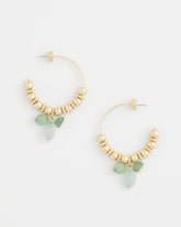 Chico's For Sale Gold No Droop® Gem Beaded Hoop Earrings