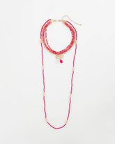 Chico's Sale Pink Convertible Beaded Pendant Necklace