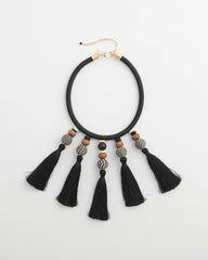 Chico's Outlet Neutral Chico's Originals Tassel Statement Necklace