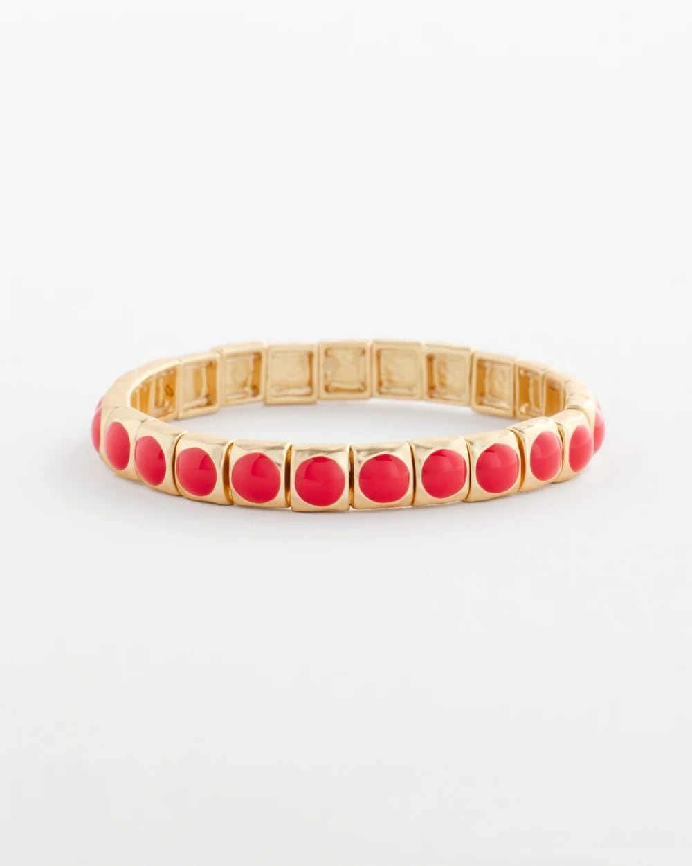 Chico's On Sale Orange Bold Orange Goldtone Stretch Bracelet