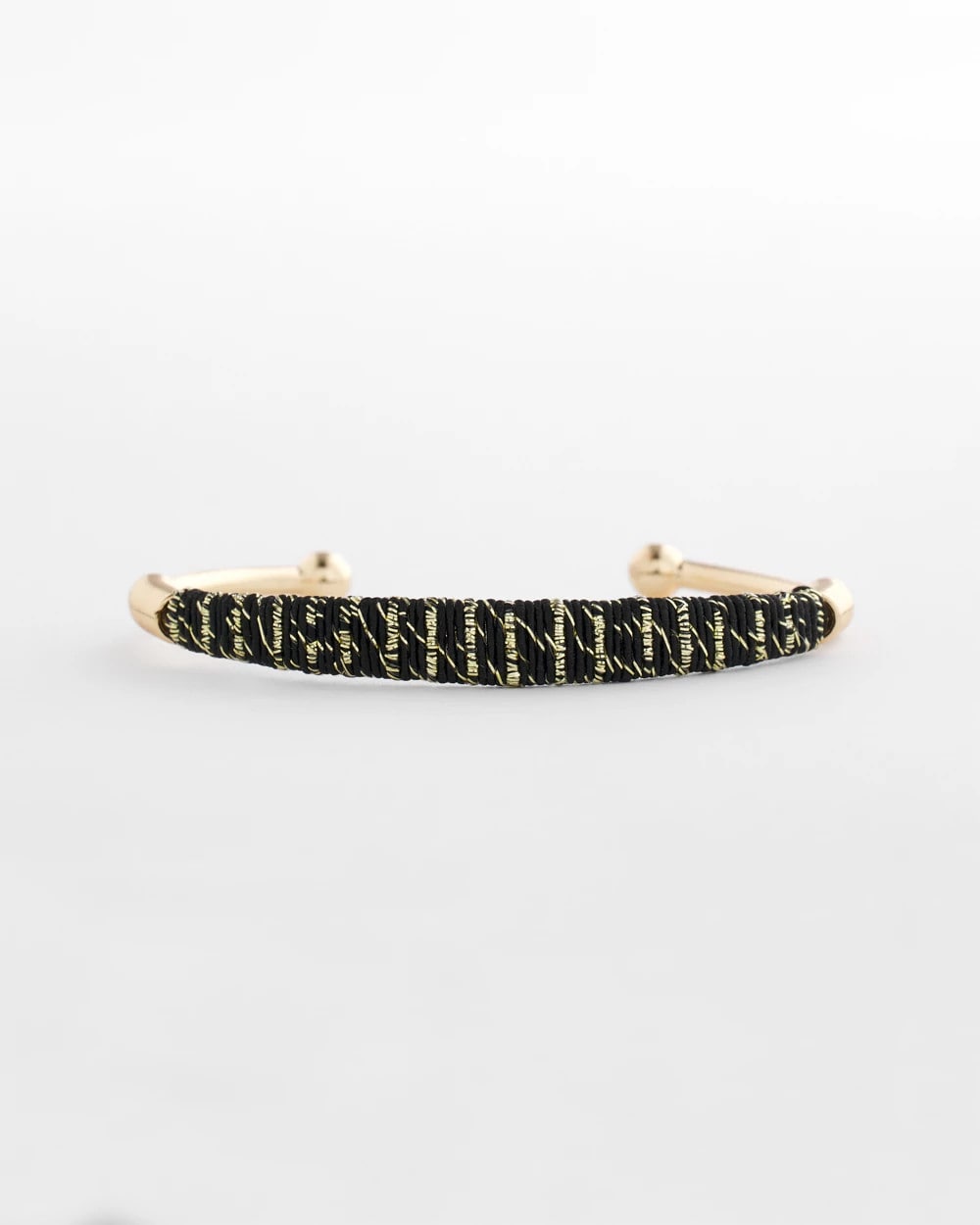 Chico's For Sale Black/Gold Thread Wrapped Cuff Bracelet