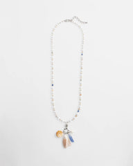 Chico's Online Multi Seashell Beaded Pendant Necklace