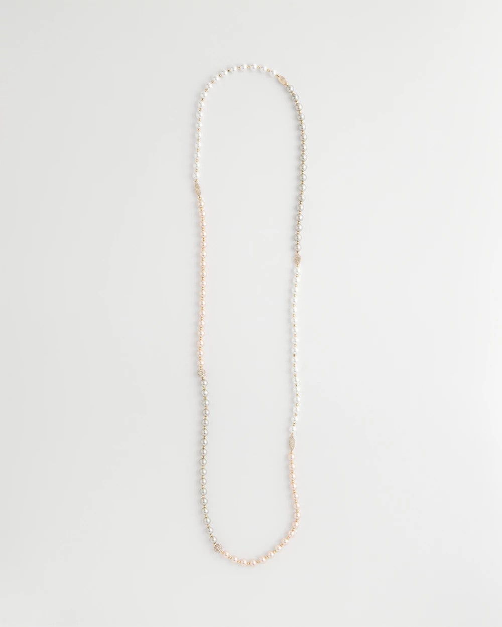 Chico's Outlet Pink Art Deco Beaded Necklace