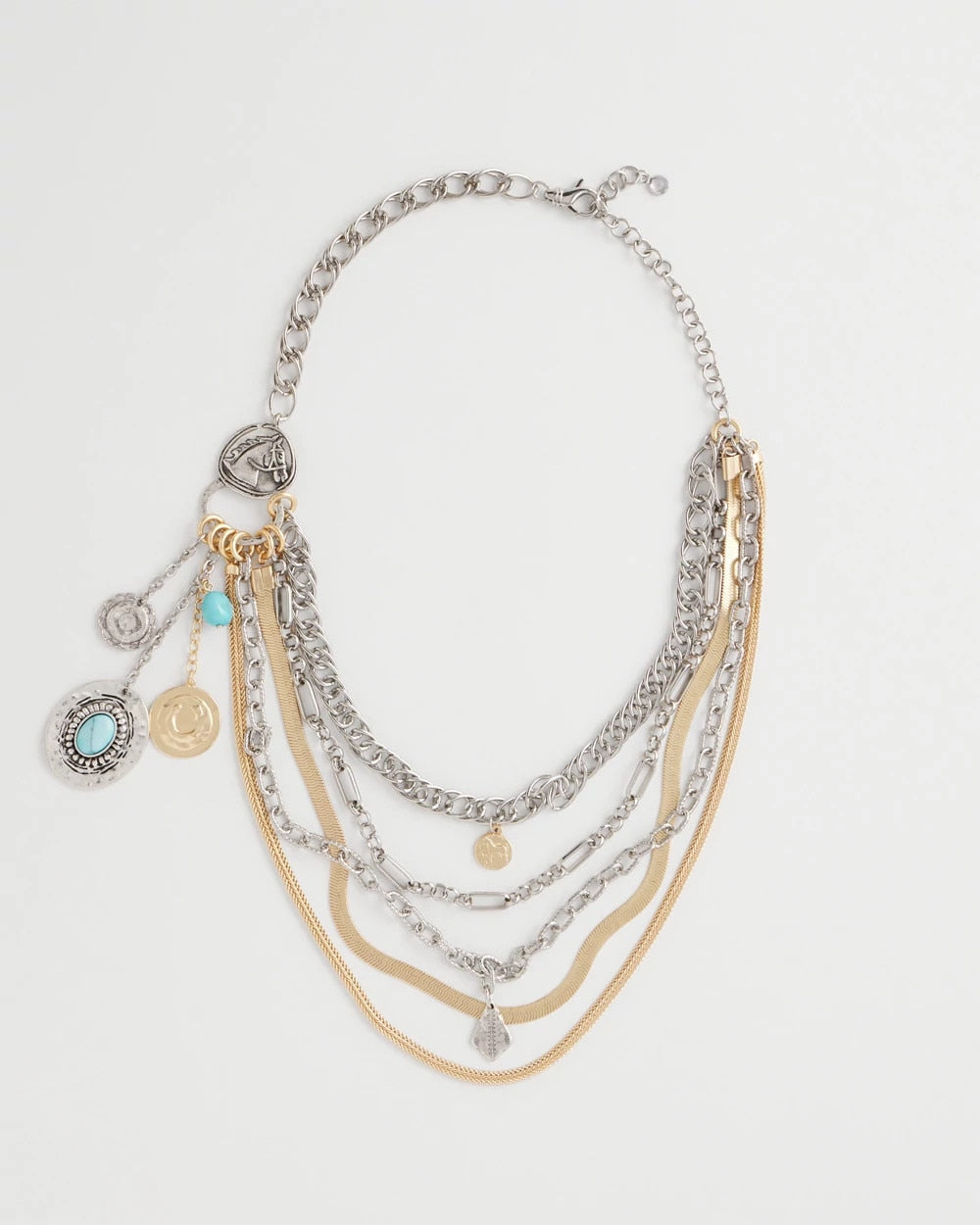 Chico's Discount Mixed Metals Equestrian Mixed-Metal Multistrand Necklace