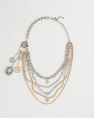 Chico's Discount Mixed Metals Equestrian Mixed-Metal Multistrand Necklace