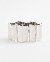 Chico's Sale Silver Silvertone Wave Stretch Cuff Bracelet