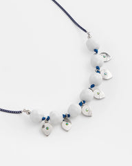 Chico's On Sale Blue And White Convertible White Stone Necklace