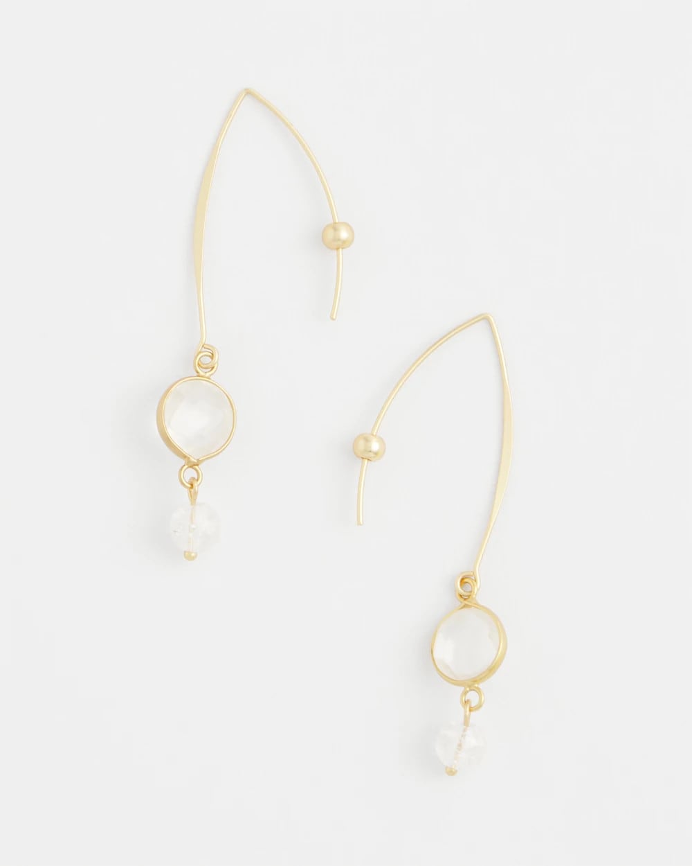 Chico's Outlet Gold No Droop® Quartz Crystal Threader Earrings