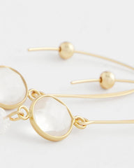 Chico's Outlet Gold No Droop® Quartz Crystal Threader Earrings