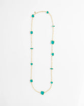 Chico's On Sale Blue Gold Tone Single-Strand Necklace