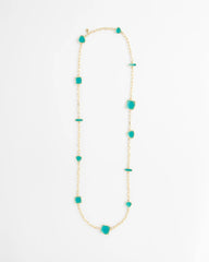Chico's On Sale Blue Gold Tone Single-Strand Necklace