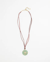 Chico's Online Turquoise Sundial Medallion Pendant