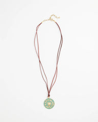 Chico's Online Turquoise Sundial Medallion Pendant