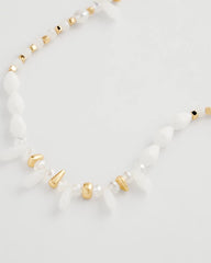 Chico's Outlet White White Beaded Single Strand Necklace