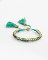 Chico's On Sale Turquoise Adjustable Thread Wrapped Bracelet