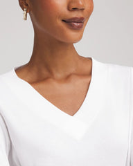 Chico's Sale Alabaster Short Pima 3/4 Sleeve Tee