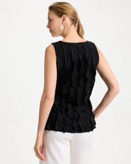 Chico's Discount Black 3-D Ruffled Tank