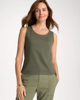 Chico's For Sale Kelp Forest Knit Gauze Tank