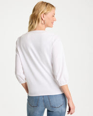 Chico's Online Alabaster Knit Gauze Tie-Front Cardigan