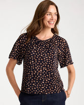 Chico's For Sale Passport Blue Spotted Bodre Tee