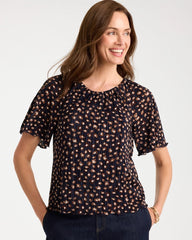 Chico's For Sale Passport Blue Spotted Bodre Tee