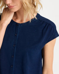 Chico's For Sale Riviera Authentic Refined Denim Button Tee