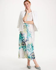 Chico's On Sale Alabaster Jersey Knit Tropical Maxi Dress