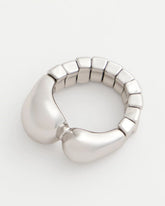 Chico's Online Silver Curvy Silver Stretch Ring