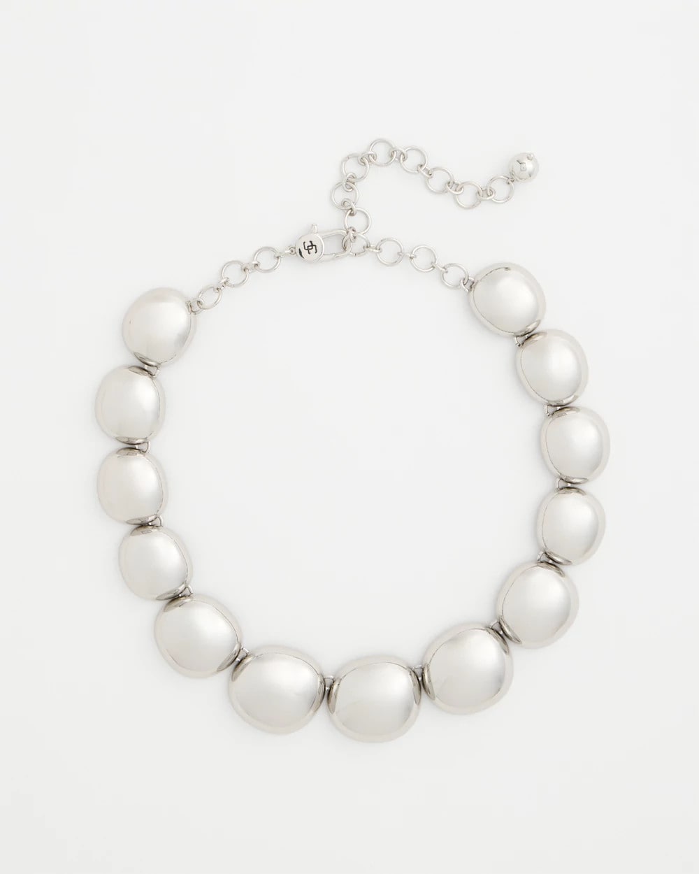 Chico's Discount Silver Silver Pebble Collar Necklace