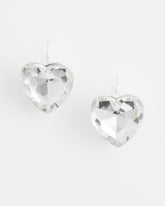 Chico's On Sale Neutral Crystal Heart Gem Drop Earrings