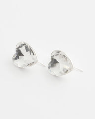 Chico's On Sale Neutral Crystal Heart Gem Drop Earrings