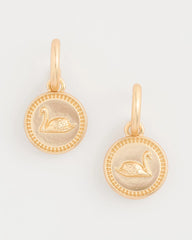 Chico's Sale Gold Swan Mini Charm Earrings