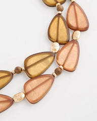 Chico's For Sale Neutral Neutral Double Strand Geo Necklace