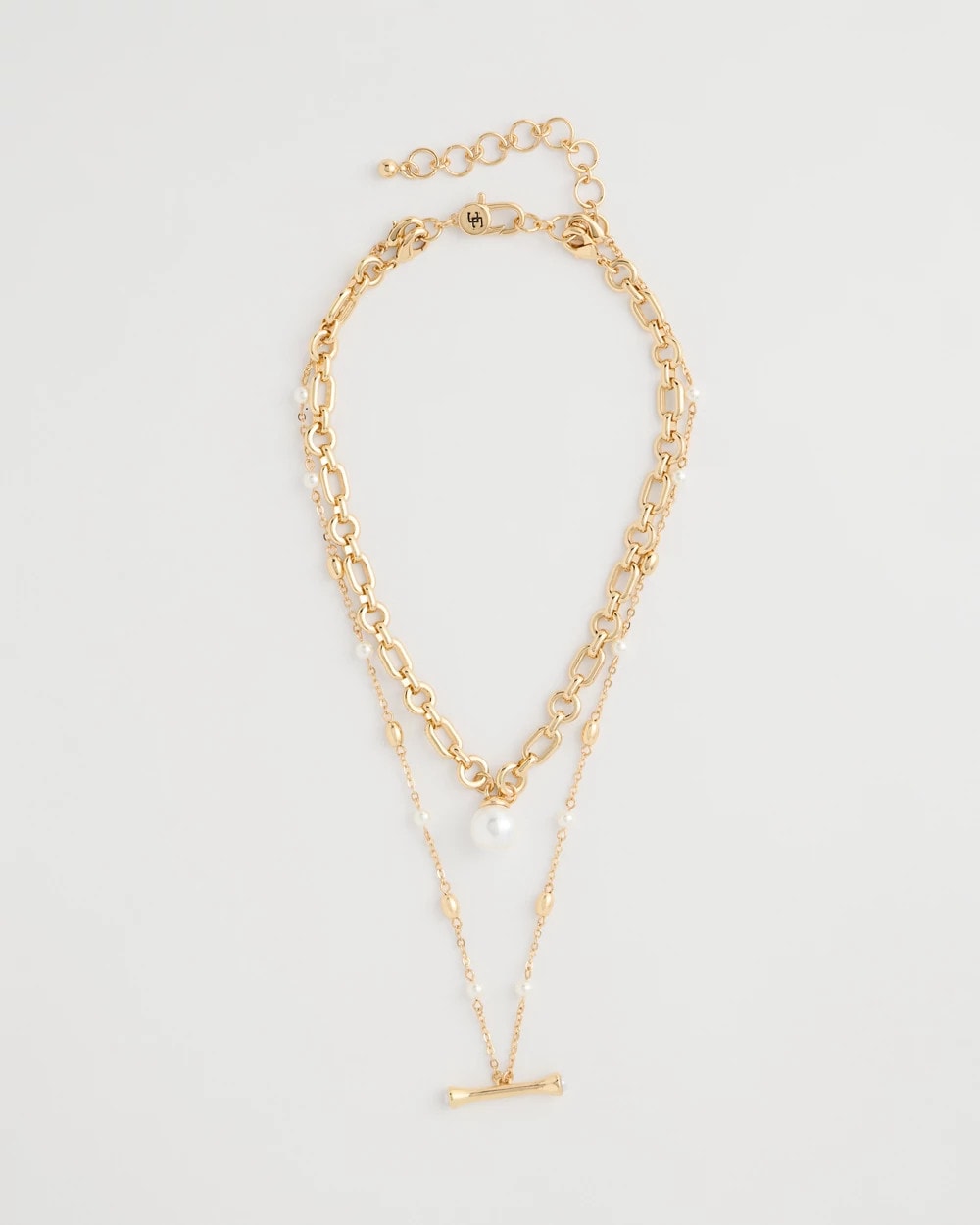 Chico's Discount Pearl Toggle Bar Pearl Pendant Necklace