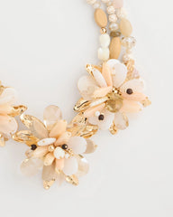 Chico's Sale Neutral Chico's Originals Neutral Floral Bib Necklace