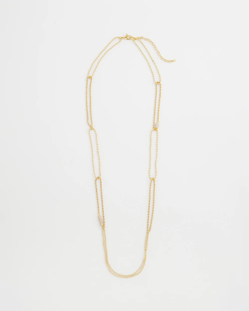 Chico's Online Gold Long Gold Ball Chain Single Strand