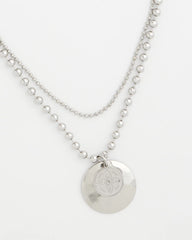 Chico's Discount Silver Short Silver Ball Chain Pendant