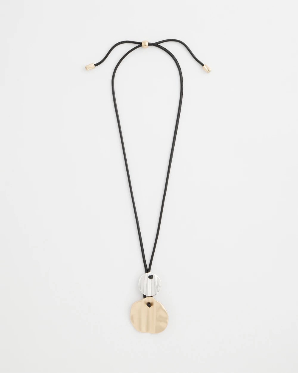 Chico's On Sale Mixed Metals Crinkle Mixed Metal Pendant