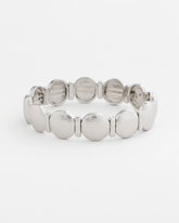 Chico's On Sale Silver Silver Textured Circle Stretch Bracelet