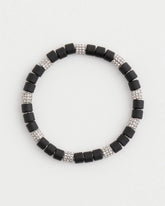 Chico's Outlet Black Black Barrel Bead Stretch Bracelet