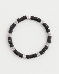 Chico's Outlet Black Black Barrel Bead Stretch Bracelet