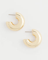 Chico's For Sale Gold Gold Puff Hoop Earrings