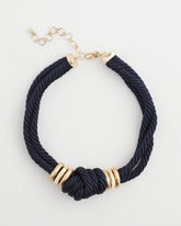 Chico's Online Navy Navy Knot Rope Necklace