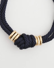 Chico's Online Navy Navy Knot Rope Necklace